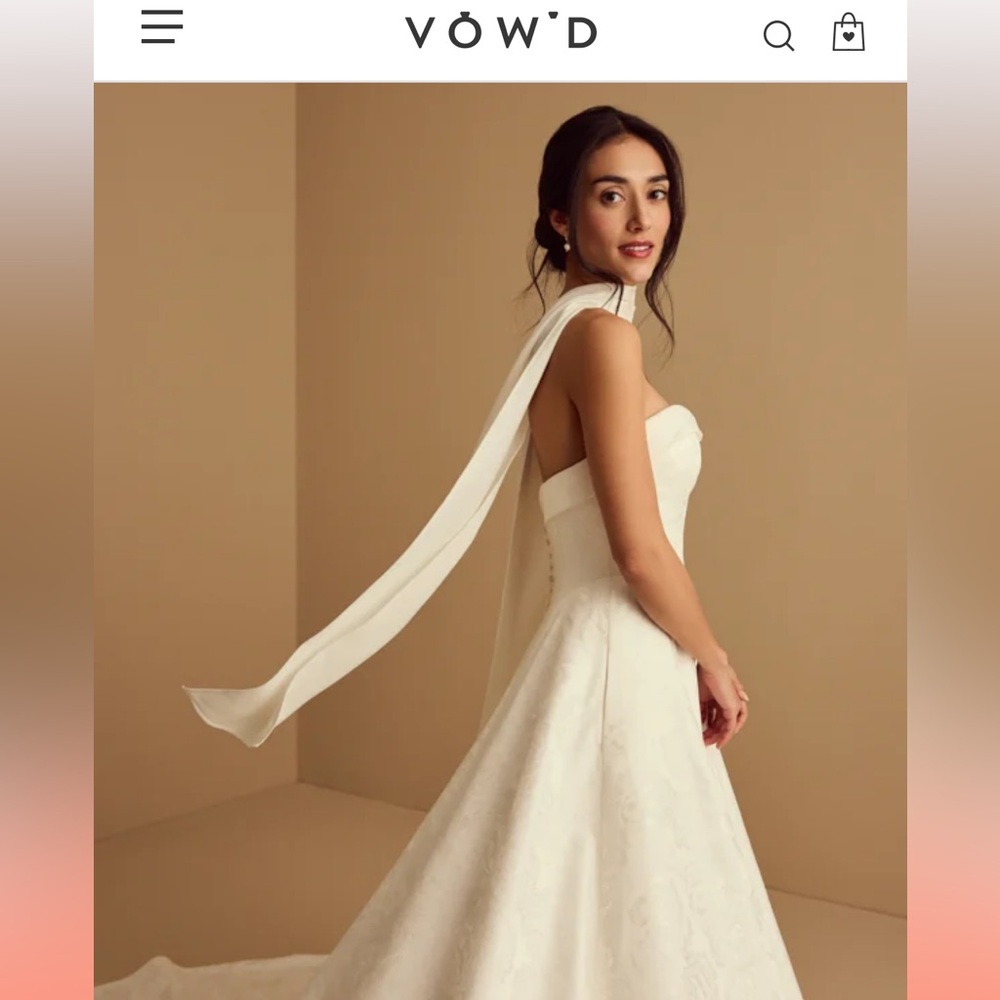 Vow'd Crepe Ivory Bridal Neck Scarf - Elegant Wedding Wrap